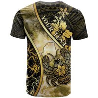 Personalised Niue T Shirt Niuean Crab Waves Style