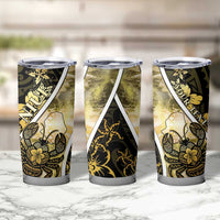 Personalised Niue Tumbler Cup Niuean Crab Waves Style