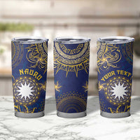 Personalised Nauru Tumbler Cup Hibiscus Polynesian Tribal Pattern