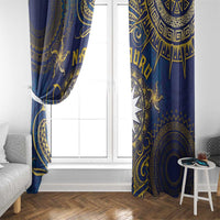 Nauru Window Curtain Hibiscus Polynesian Tribal Pattern
