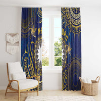 Nauru Window Curtain Hibiscus Polynesian Tribal Pattern