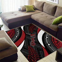 Aotearoa New Zealand Native Birds Map Area Rug Silver Fern Tribal Pattern DT05 - Polynesian Pride