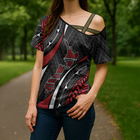 Aotearoa New Zealand Native Birds Map Cross Shoulder Shirt Silver Fern Tribal Pattern DT05 - Polynesian Pride