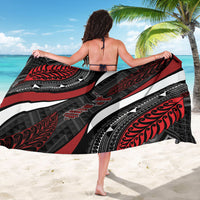 Aotearoa New Zealand Native Birds Map Sarong Silver Fern Tribal Pattern DT05 - Polynesian Pride
