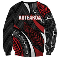 Aotearoa New Zealand Native Birds Map Sweatshirt Silver Fern Tribal Pattern DT05 - Polynesian Pride