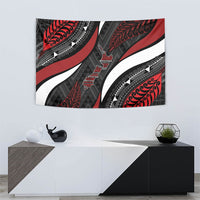 Aotearoa New Zealand Native Birds Map Tapestry Silver Fern Tribal Pattern DT05 - Polynesian Pride