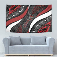 Aotearoa New Zealand Native Birds Map Tapestry Silver Fern Tribal Pattern DT05 - Polynesian Pride
