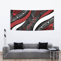 Aotearoa New Zealand Native Birds Map Tapestry Silver Fern Tribal Pattern DT05 - Polynesian Pride