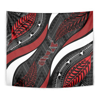 Aotearoa New Zealand Native Birds Map Tapestry Silver Fern Tribal Pattern DT05 - Polynesian Pride