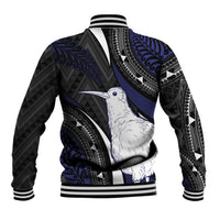 Personalised New Zealand Kiwi Baseball Jacket Silver Fern Tribal Pattern DT05 - Polynesian Pride