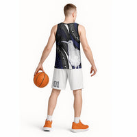 Personalised New Zealand Kiwi Basketball Jersey Silver Fern Tribal Pattern DT05 - Polynesian Pride