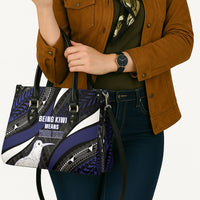 Personalised New Zealand Kiwi Leather Bag Silver Fern Tribal Pattern DT05 - Polynesian Pride