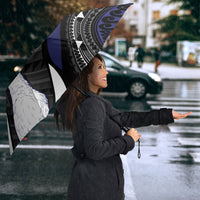 Personalised New Zealand Kiwi Umbrella Silver Fern Tribal Pattern DT05 - Polynesian Pride