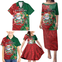 Hawaii Christmas Family Matching Puletasi and Hawaiian Shirt Mele Kalikimaka Funny Hawaiian Santa - Polynesian Pride