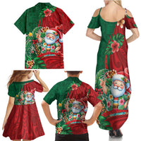 Hawaii Christmas Family Matching Summer Maxi Dress and Hawaiian Shirt Mele Kalikimaka Funny Hawaiian Santa - Polynesian Pride