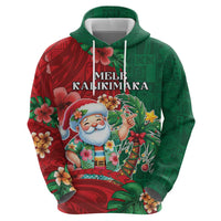 Hawaii Christmas Hoodie Mele Kalikimaka Funny Hawaiian Santa - Polynesian Pride