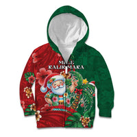 Hawaii Christmas Kid Hoodie Mele Kalikimaka Funny Hawaiian Santa - Polynesian Pride