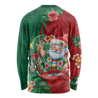 Hawaii Christmas Long Sleeve Shirt Mele Kalikimaka Funny Hawaiian Santa DT05 - Polynesian Pride