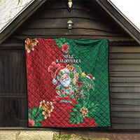 Hawaii Christmas Quilt Mele Kalikimaka Funny Hawaiian Santa - Polynesian Pride