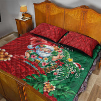 Hawaii Christmas Quilt Bed Set Mele Kalikimaka Funny Hawaiian Santa - Polynesian Pride