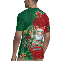 Hawaii Christmas Rugby Jersey Mele Kalikimaka Funny Hawaiian Santa - Polynesian Pride