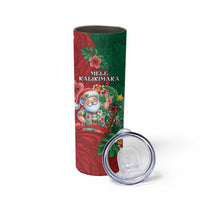 Hawaii Christmas Skinny Tumbler Mele Kalikimaka Funny Hawaiian Santa - Polynesian Pride