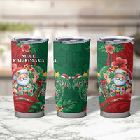 Hawaii Christmas Tumbler Cup Mele Kalikimaka Funny Hawaiian Santa - Polynesian Pride