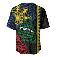 Personalised Philippines Christmas Baseball Jersey Xmas Tree Filipino Tribal Patterns DT05 - Polynesian Pride