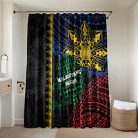 Philippines Christmas Bathroom Set Xmas Tree Filipino Tribal Patterns - Polynesian Pride