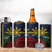 Personalised Philippines Christmas 4 in 1 Can Cooler Tumbler Xmas Tree Filipino Tribal Patterns - Polynesian Pride
