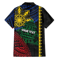 Personalised Philippines Christmas Family Matching Off The Shoulder Long Sleeve Dress and Hawaiian Shirt Xmas Tree Filipino Tribal Patterns - Polynesian Pride