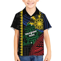 Personalised Philippines Christmas Family Matching Off The Shoulder Long Sleeve Dress and Hawaiian Shirt Xmas Tree Filipino Tribal Patterns - Polynesian Pride