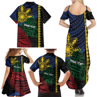 Personalised Philippines Christmas Family Matching Summer Maxi Dress and Hawaiian Shirt Xmas Tree Filipino Tribal Patterns - Polynesian Pride