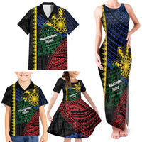 Personalised Philippines Christmas Family Matching Tank Maxi Dress and Hawaiian Shirt Xmas Tree Filipino Tribal Patterns - undefined