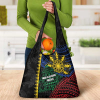 Philippines Christmas Grocery Bag Xmas Tree Filipino Tribal Patterns - Polynesian Pride