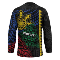 Personalised Philippines Christmas Hockey Jersey Xmas Tree Filipino Tribal Patterns DT05 - Polynesian Pride