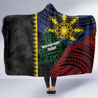 Philippines Christmas Hooded Blanket Xmas Tree Filipino Tribal Patterns - Polynesian Pride