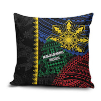 Philippines Christmas Pillow Cover Xmas Tree Filipino Tribal Patterns - Polynesian Pride