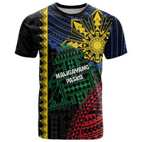 Personalised Philippines Christmas T Shirt Xmas Tree Filipino Tribal Patterns DT05 Black - Polynesian Pride