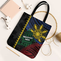 Philippines Christmas Tote Bag Xmas Tree Filipino Tribal Patterns - Polynesian Pride