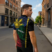 Personalised Philippines Christmas Zipper Polo Shirt Xmas Tree Filipino Tribal Patterns DT05 - Polynesian Pride