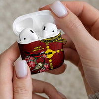 Rotuma Christmas AirPods Case Rotuma Myzomela Birds With Hibiscus Flowers DT05 - Polynesian Pride