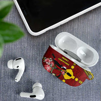 Rotuma Christmas AirPods Case Rotuma Myzomela Birds With Hibiscus Flowers - Polynesian Pride