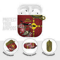 Rotuma Christmas AirPods Case Rotuma Myzomela Birds With Hibiscus Flowers DT05 - Polynesian Pride