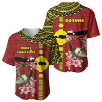Rotuma Christmas Baseball Jersey Rotuma Myzomela Birds With Hibiscus Flowers DT05 - Polynesian Pride