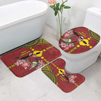 Rotuma Christmas Bathroom Set Rotuma Myzomela Birds With Hibiscus Flowers - Polynesian Pride