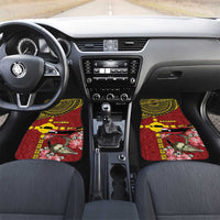 Rotuma Christmas Car Mats Rotuma Myzomela Birds With Hibiscus Flowers - Polynesian Pride