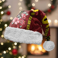 Rotuma Christmas Santa Hat Rotuma Myzomela Birds With Hibiscus Flowers - Polynesian Pride