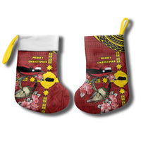 Rotuma Christmas Stocking Rotuma Myzomela Birds With Hibiscus Flowers - Polynesian Pride