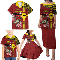 Rotuma Christmas Family Matching Puletasi and Hawaiian Shirt Rotuma Myzomela Birds With Hibiscus Flowers - Polynesian Pride